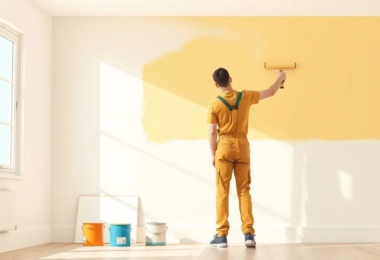 Peintre Chatou 78400 en intervention sur un chantier
